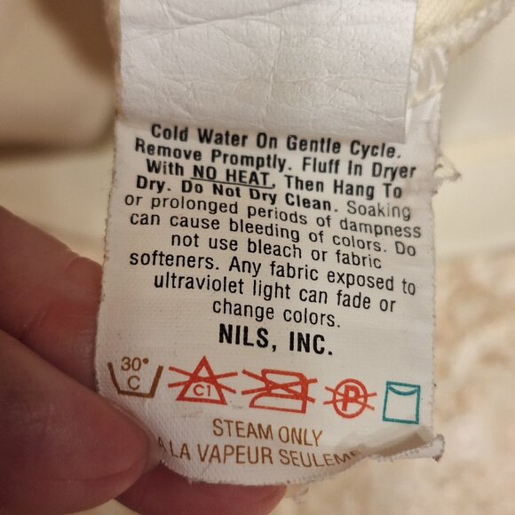 Nils 1/4 Zip Base Layer Cream Mock Neck MADE IN USA Women's S Vintage Skiwear - Picture 9 of 12